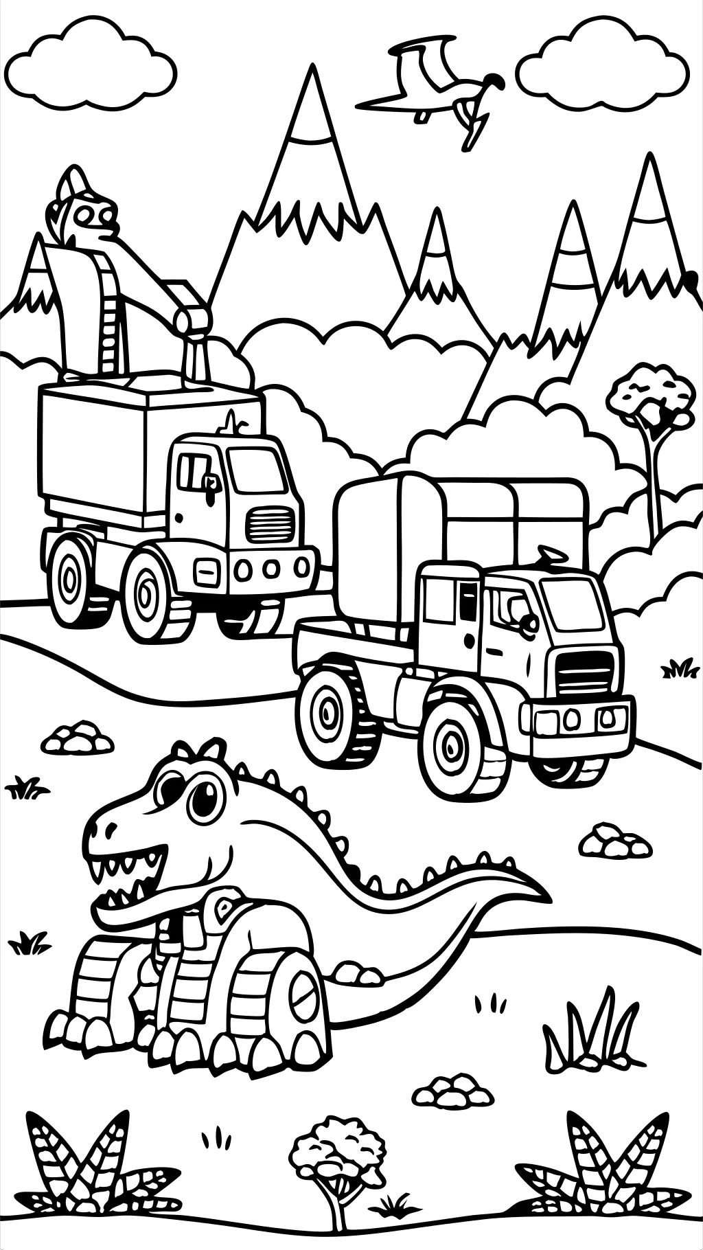 coloriages dinotrux